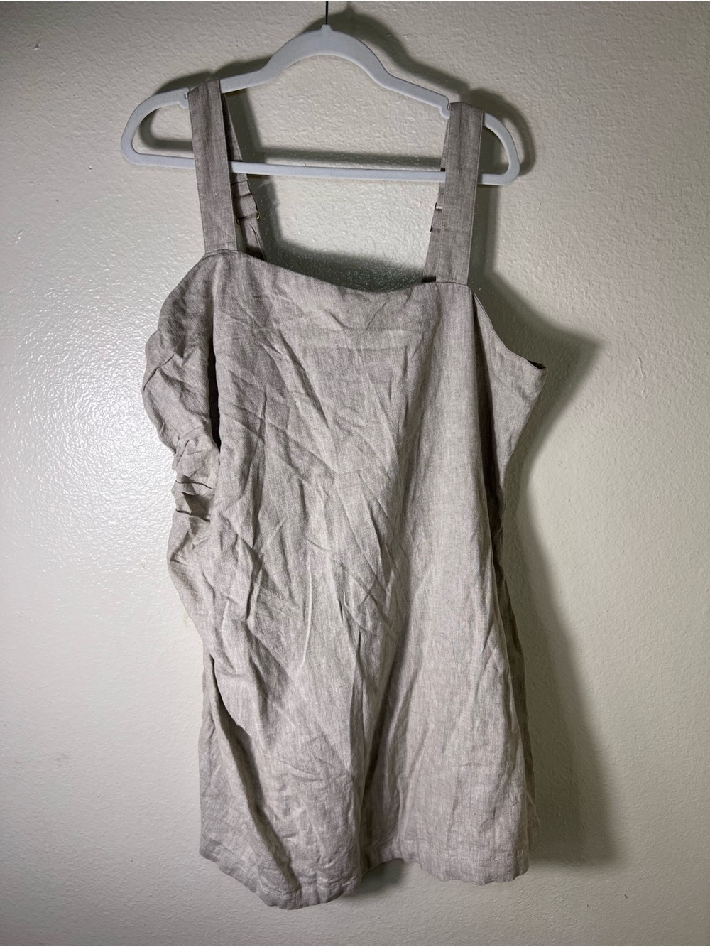 Abercrombie & Fitch Neutral Beige Linen Mini Dress XXLP